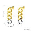 Stainless Steel Gold Plated Earrings JN2741-1-1