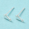 Teardrop 925 Sterling Silver Stud Earring Finddings STER-K174-14S-2