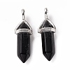 Natural Obsidian Pointed Pendants G-K329-67P-2