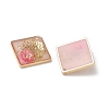Plating Brass & Transparent Epoxy Resin & Dried Flower Pendants RE-CBAA153-05C-2