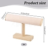 Wood & Velvet T Bar Bracelet Display Stands ODIS-WH0061-40B-2
