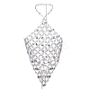 Iron & Clear Acrylic Chest Bikini Body Chains for Sexy Women AJEW-WH0348-730-7