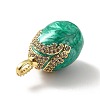 Rack Plating Brass Micro Pave Cubic Zirconia Enamel Pendants KK-M230-10G-3