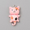 Opaque Resin Cat Pendants X1-CRES-TAC0010-07E-1