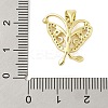 Butterfly Rack Plating Brass Micro Pave Cubic Zirconia Pendants KK-Z074-72G-4
