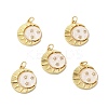 Rack Plating Brass Micro Pave Cubic Zirconia Pendants KK-H431-34G-4