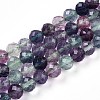 Natural Rainbow Fluorite Beads Strands G-S345-6mm-29-1
