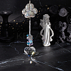 Pet Memorial Alloy Rhinestone Cat Paw Print Hanging Suncatchers HJEW-WH20022-03S-3