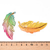 Printed Translucent Acrylic Big Pendants OACR-T028-25-3