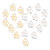 24Pcs 4 Style 201 Stainless Steel Hollow Pendants STAS-UN0029-99-1