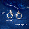 Anti-Tarnish Snake Shape Rhodium Plated 925 Sterling Silver Stud Earring ZD1642-1-1