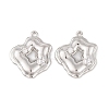 Brass Micro Pave Clear Cubic Zirconia Pendants KK-L212-09P-1
