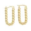 Brass Twist Rectangle Hoop Earrings for Women EJEW-L297-01B-G-4