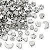 200Pcs 10 Styles Tibetan Style Alloy Beads TIBEB-CJ0001-25-1