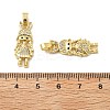 Girl Brass Micro Pave Cubic Zirconia Pendants KK-M325-15B-G-3