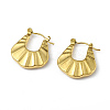 Ion Plating(IP) 304 Stainless Steel Twist Teardrop Thick Hoop Earrings for Women EJEW-I284-11G-1