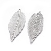 Tibetan Style Alloy Leaf Large Pendants LS-TIBEP-S607-AS-LF-2