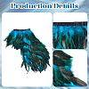 Gothic Style Natural Feather Cape AJEW-WH20067-017A-5
