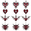 24Pcs 4 Styles Alloy Enamel Gothic Style Pendants PALLOY-SC0004-45A-1