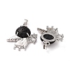 Natural Lava Rock Pendants G-F573-A19-3