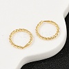 Brass Twist Ring Hoop Earrings EJEW-F378-01G-3