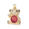 Brass Micro Pave Cubic Zirconia Pendants KK-M240-14-3