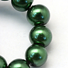 Baking Painted Pearlized Glass Pearl Round Bead Strands HY-Q003-12mm-75-3
