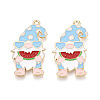 Alloy and Enamel Pendants ENAM-T021-20C-1