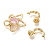 Brass Micro Pave Cubic Zirconia Fold Over Clasps KK-K389-012G-2