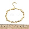 304 Stainless Steel Bowknot Link Chain Bracelets for Women BJEW-F488-13G-5