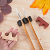3Pcs 3 Colors Wooden Chinese Calligraphy Brush Holder AJEW-GF0007-77-3