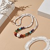 Natural & Synthetic Mixed Gemstone Graduated Beaded Necklace for Women NJEW-JN04187-2