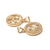 Rack Plating Brass Shell Pendants KK-D087-25G-06-3