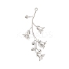 Three-Dimensional Flower Brass Pendants KK-V006-02P-01-2