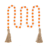 Wood Beads Tassels Pendant Drcorations HJEW-PH02016-6