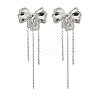 Non-Tarnish 304 Stainless Steel Chain Tassel Stud Earrings EJEW-G400-06P-1