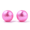Spray Painted ABS Plastic Imitation Pearl Beads OACR-T015-05C-15-2