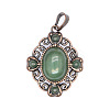Retro Hollow Natural Aventurine Pendants PW-WG7B8C5-16-1
