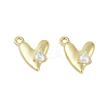 Rack Plating Brass Micro Pave Cubic Zirconia Charms KK-C082-08G-1
