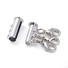 Alloy Magnetic Slide Lock Clasps X-PALLOY-YW0001-17P-2