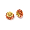 Alloy Rhinestone Clay Pave Beads ALRI-D300-04G-05-2