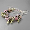Cloth Artificial Flower Garland Headbands Hair Vine AJEW-WH20019-02A-2