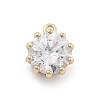 Brass Micro Pave Cubic Zirconia Pendants KK-M306-08G-1