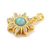 Rack Plating Brass Cubic Zirconia Pendants KK-H476-11G-05-2