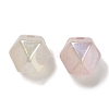 Polygon UV Plating Luminous Rainbow Iridescent Acrylic Beads LACR-R001-04A-4