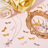 150Pcs 3 Colors Zinc Alloy Butterfly Beads FIND-SC0011-83-4