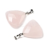 Natural Rose Quartz Pendants G-L614-D04-P04-2