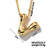 Simple and Stylish Brass Letter Pendant Satellite Chain Necklaces for Women Men GF2554-22-1