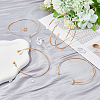 4Pcs 4 Styles Iron Three Loops Wire Wrap Bracelet Set BJEW-FI0001-19-5