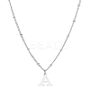 1Pc Brass Chain & 304 Stainless Steel Letter Pendant Necklaces NJEW-LP0001-35A-P-1